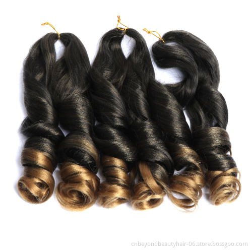 Wholesale Synthetic Hair Extensions Loose Long Wavy Crochet Braid Hair Pre Stretched OmbreWavy Braiding Hair For Black Women